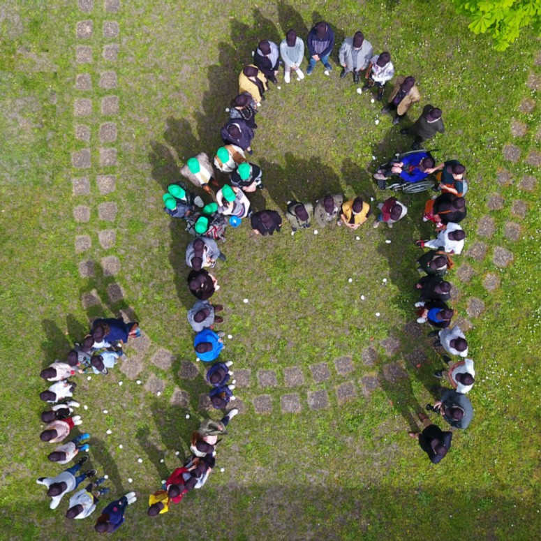 Logo vu du ciel Jardins d'Arcadie Bordeaux